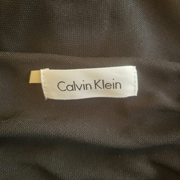 Calvin Klein Black Draped Neckline Dress Size 8 - Picture 5 of 5